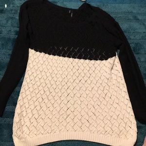 Black and White Knit Sweater